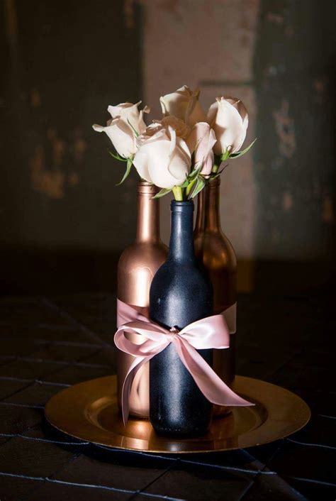 Stylish Wine Bottle Centerpiece Ideas Wine Bottle Wedding