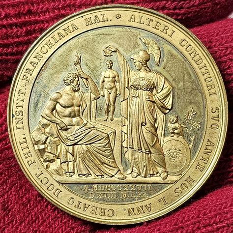 Halle An Der Saale Deutschland Vergoldete Bronzemedaille 1827 Professor