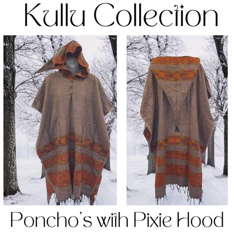 Kullu Collection Poncho With Pixie Hood The Living Earth Co