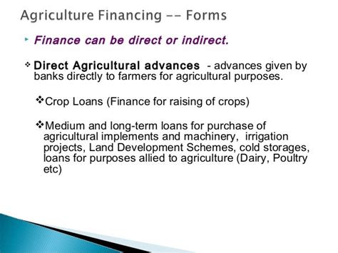 Agricultural Finance