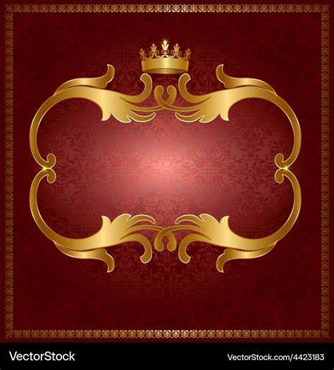 Royal Gold Frame Royalty Free Vector Image Vectorstock