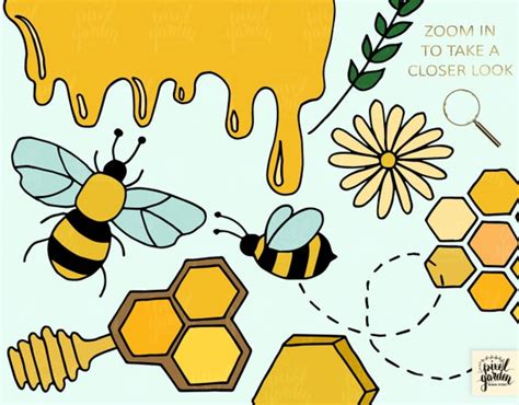 Honey Bee And The Hive Clipart