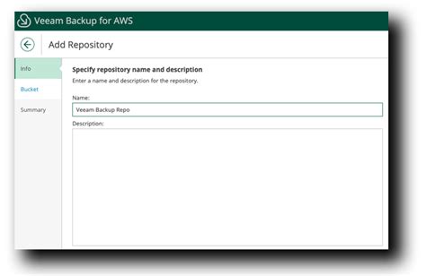 Veeam Repository Configuration Veeam Backup On Aws Workshop