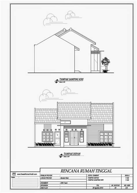 Sketsa Rumah Tampak Depan Dan Samping Id