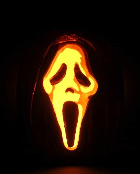 SCREAM Ghostface / Title Hand-Carved Foam Pumpkin 12