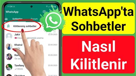 Whatsapp Sohbet Kilidi Whatsapp Ta Sohbetler Nas L Kilitlenir