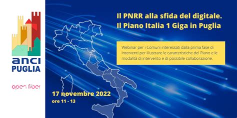 Il Pnrr Alla Sfida Del Digitale Il Piano Italia Giga In Puglia