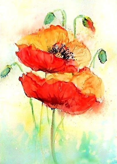 Pin By Marleen Meintjes On Art Poppies Verf Selfmaak Watercolor