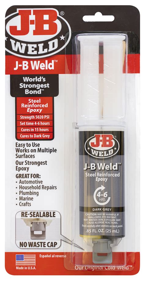 J B Weld Original Syringe Steel Reinforced Epoxy Walmart