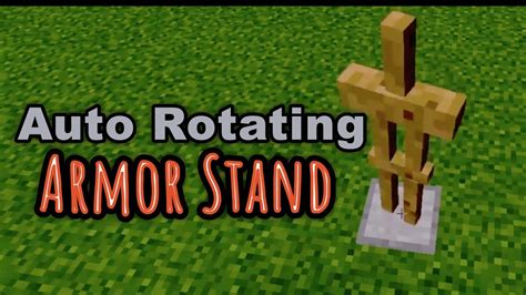 Minecraft Rotating Armor Stand With Command Command In Description Youtube