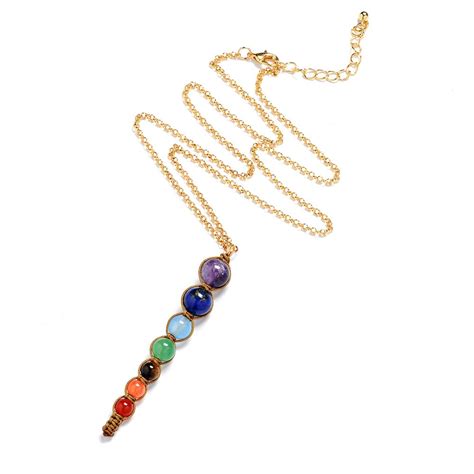 7 Chakra Pendulum Necklace - Abundance Spot