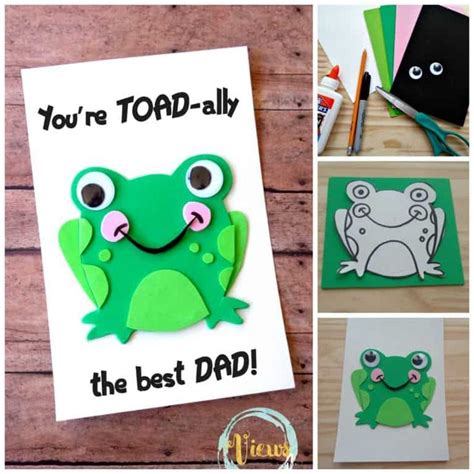 Toad Ally Awesome Handmade Fathers Day Card Homemade Fathers Day Card