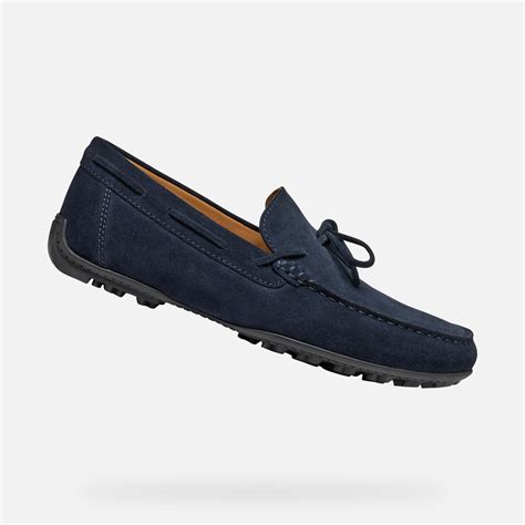 Geox® Kosmopolis Grip Mocassins En Daim Bleu Marine Homme Geox®