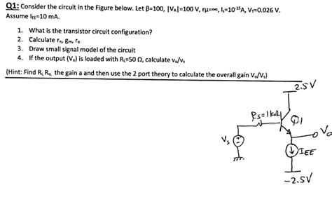 Solved Q1 Consider The Circuit In The Figure Below Let