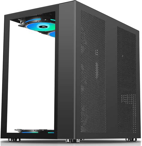 Buy Amanson Pc Case Atx Mid Tower Case Tempered Glass Gaming Computer