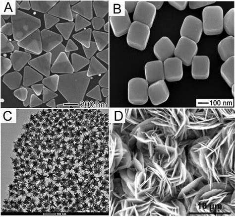 Representative Metallic Nanomaterials With Different Geometric