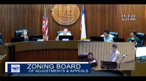 ZONING BOARD OF ADJUSTMENTS AND APPEAL MEETING NOVEMBER 2 2022 CITY