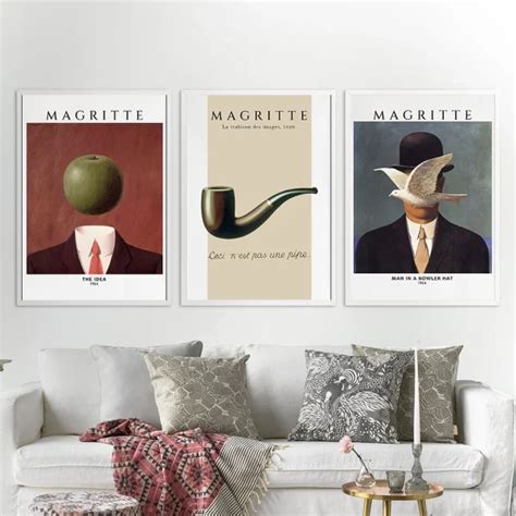 Quadro Decorativo Ren Magritte Frete Gr Tis