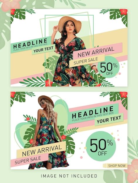 Premium PSD Banner New Arrival Fashion Girl For Tropical Season