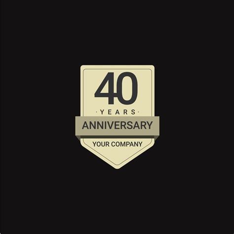 40 Years Anniversary Celebration Your Company Vector Template Design Illustration 2311026 Vector