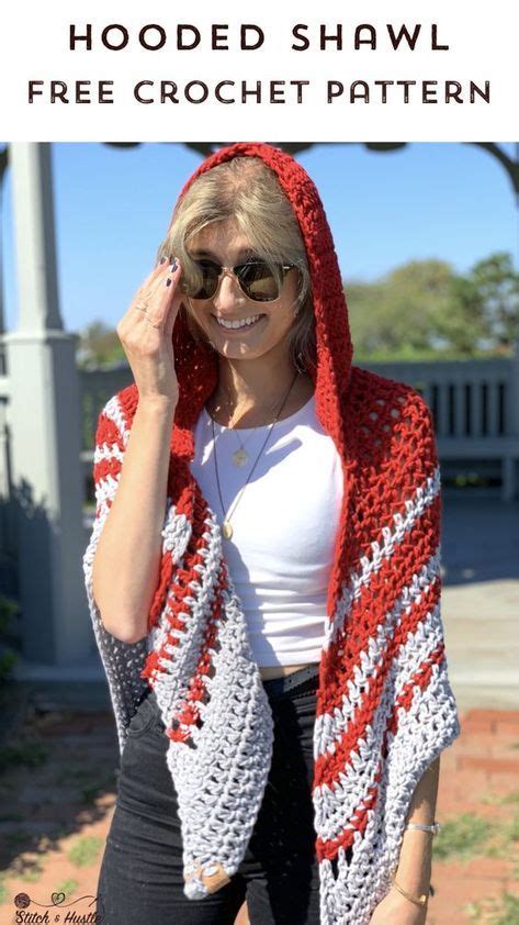 Hooded Shaw Crochet Cape Poncho Crochet Crochet Hood Crochet Patron Crochet Shawl Pattern