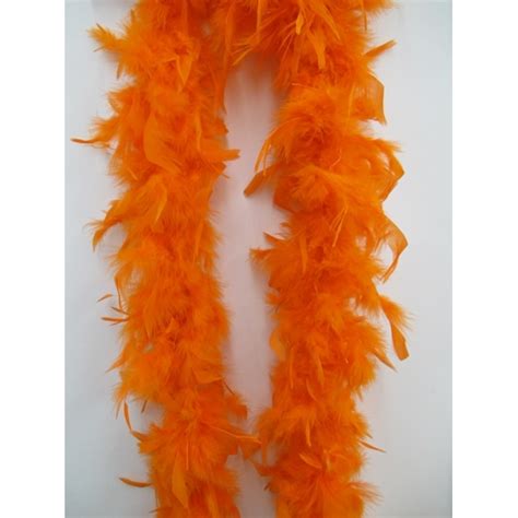 Orange Feather Boa - Costume Accessories