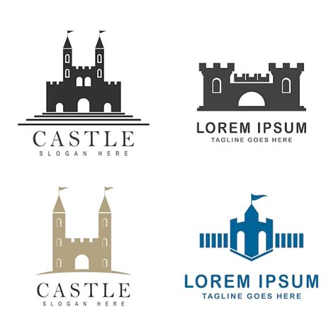 Premium Vector Castle Logo Template Vector Symbol Icon Design