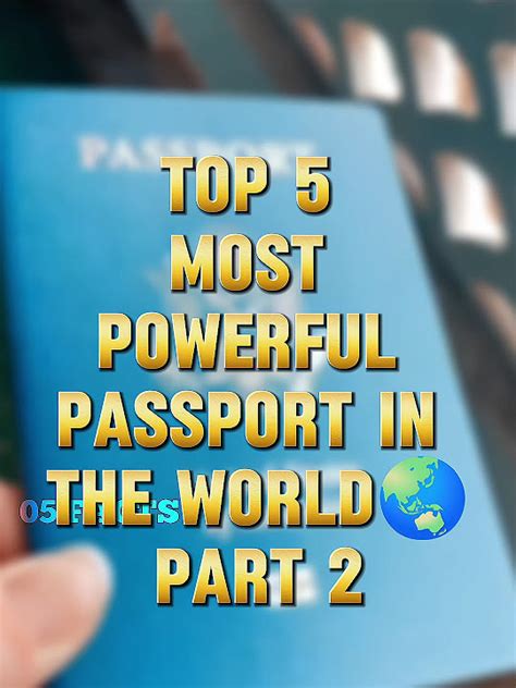 Top 5 Most Powerful Passport In The World 🌏 Youtube