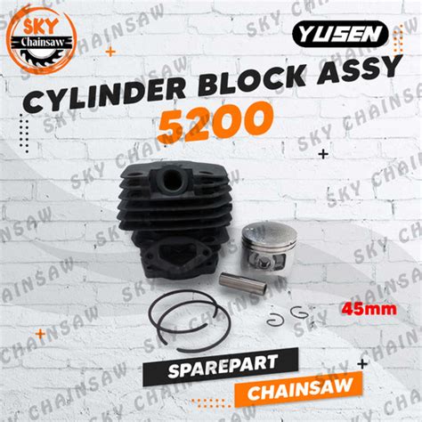 Jual SPAREPART CHAINSAW 5200 CYLINDER BLOCK ASSY BIASA Senso SINSO D