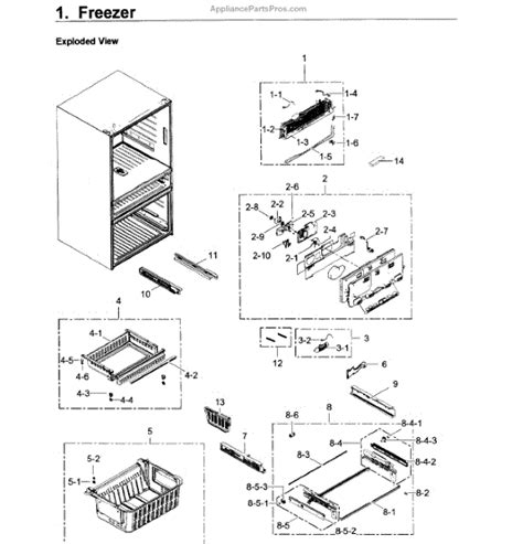 Parts For Samsung Rf22kredbsraa 0000 Freezer Parts