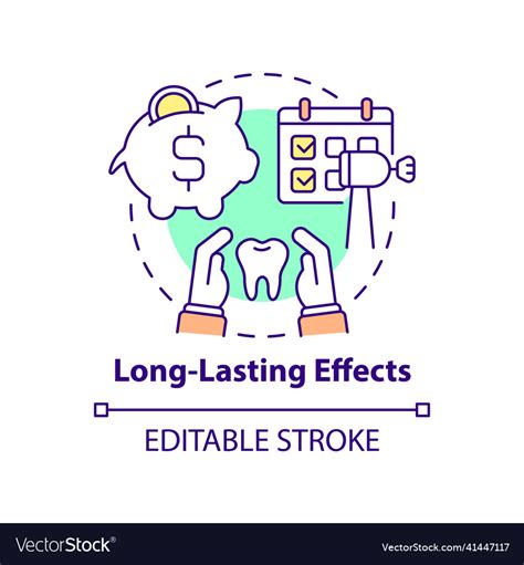 Long Lasting Effects Concept Icon Royalty Free Vector Image