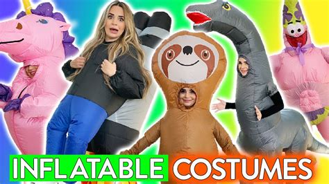 Trying Inflatable Kids Costumes Youtube