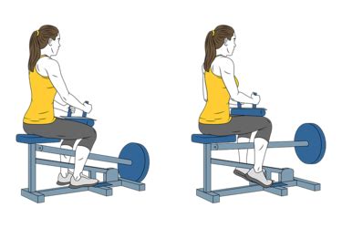 Extensió de bessons assegut a la màquina Entrenamientos