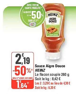 Promo Sauce Aigre Douce Heinz Chez G Icatalogue Fr