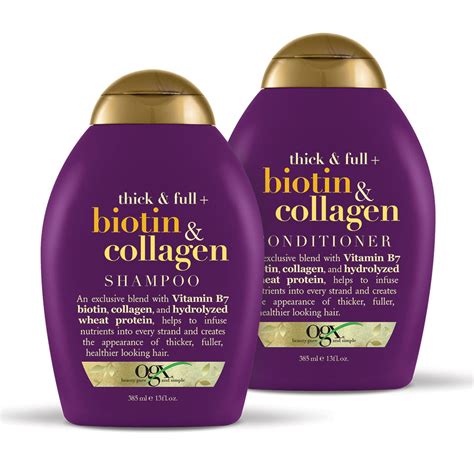 Ogx Thick And Full Biotin And Collagen Shampoo And Conditioner Set 13oz 2 Ct