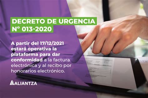 Decreto De Urgencia Nº 013 2020 Aliantza Consultores