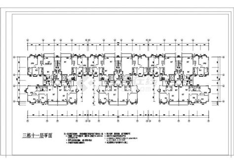 十一层公寓楼住宅楼建筑设计cad图纸（含设计说明）公寓楼土木在线