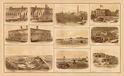 Civil War Atlas: Plate 122; Forts: Moultrie and Sumter South Carolina ...