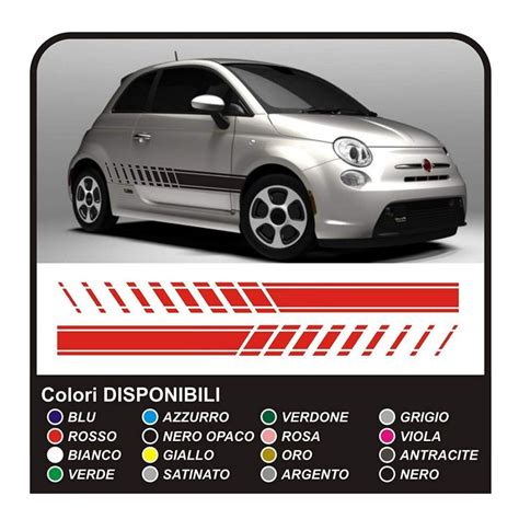 Adesivi Per Fiat Stile Abarth Per Kit Fasce Laterali Adesivi