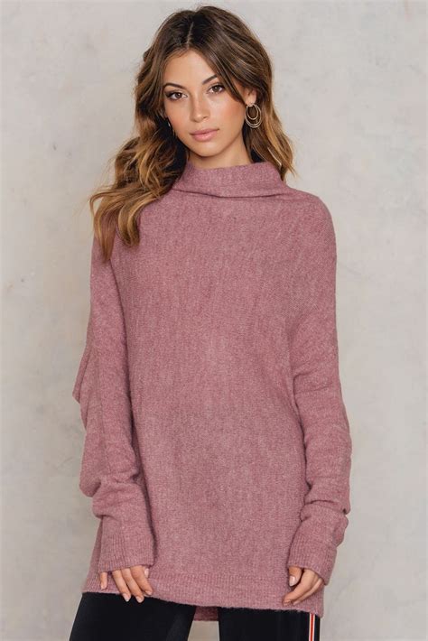 High Neck Sweater Sweaters High Neck Sweater Pink Sweater