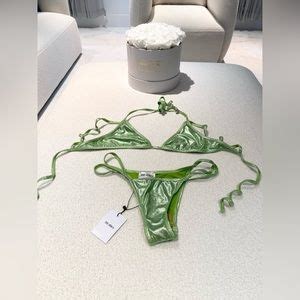 The Attico Swim The Attico Double Strap Mint Green Bikini Poshmark