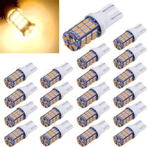 Sago 10 Pack Wedge T10 T5 1w Bulb 360deg Led Extra Bright For Malibu