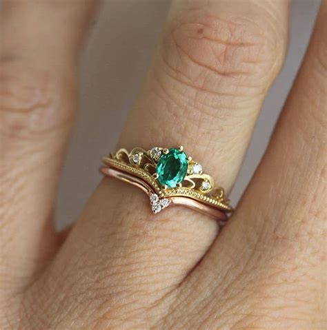 Pin By Denise SkyBlue On Jewelry Emerald Engagement Ring Green