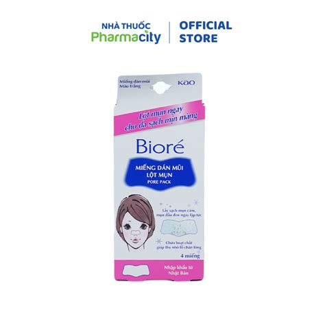 Miếng Dán Mũi Lột Mụn BIORÉ Pore Pack Không Hương (Hộp 4 Miếng ...
