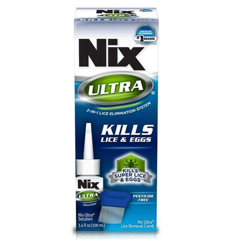 Nix Ultra 2 In 1 Super Lice Treatment 3 4 Fl Oz And Lice And Egg Removal