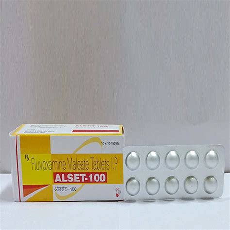 Alset 100 Fluvoxamine Maleate 100 Mg Tablets 10x10 Alu Alu Application