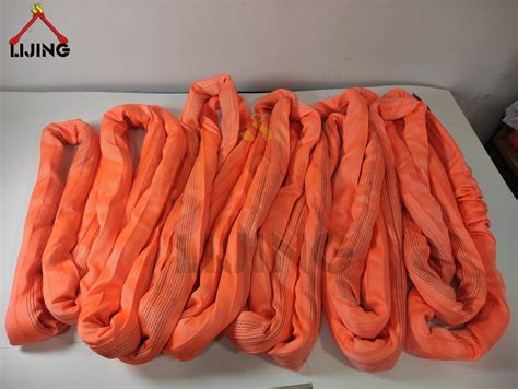 100mm 10t Orange Polyester Cargo Endless Round Lifting Sling WLL10000kg