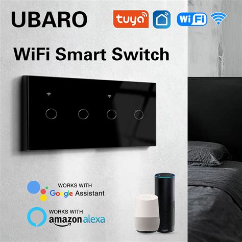 Ubaro Interruptor Tuya Wifi Painel De Vidro Temperado Aplica O