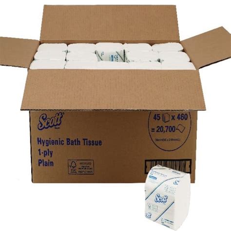 SCOTT 06392 Hygienic Bath Toilet Tissue 1 Ply HBT Tissue 1 Carton 45