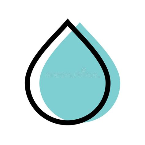 Diseño De Icono Del Logotipo En Gota De Agua Vector Ilustración del